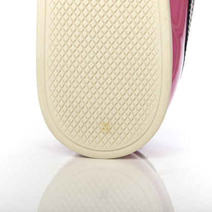 Gucci Patent Calfskin Crystal Womens Web Falacer Sneakers 39 Pink 8 of 11