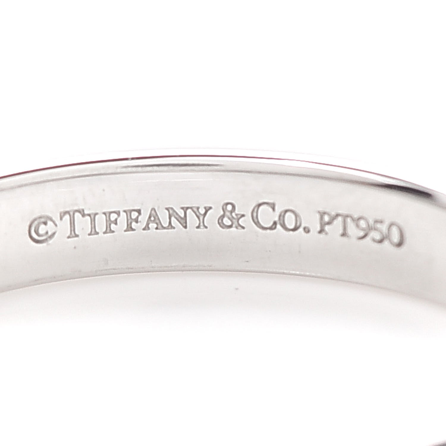 Tiffany Platinum 3mm Classic Wedding Band Ring 54 6.75 4 of 4