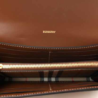 Burberry Vintage Check Grain Calfskin Halton Wallet Tan 5 of 8