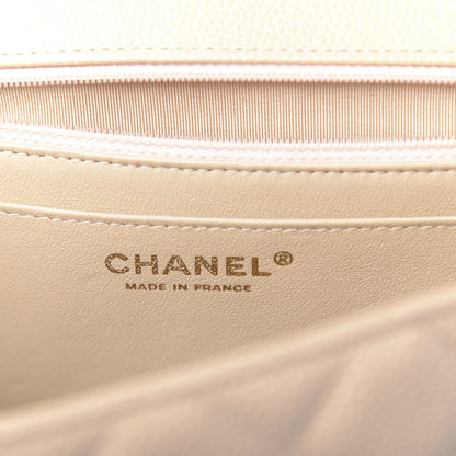 Chanel Caviar Quilted Jumbo Single Flap Beige Clair 6 of 11