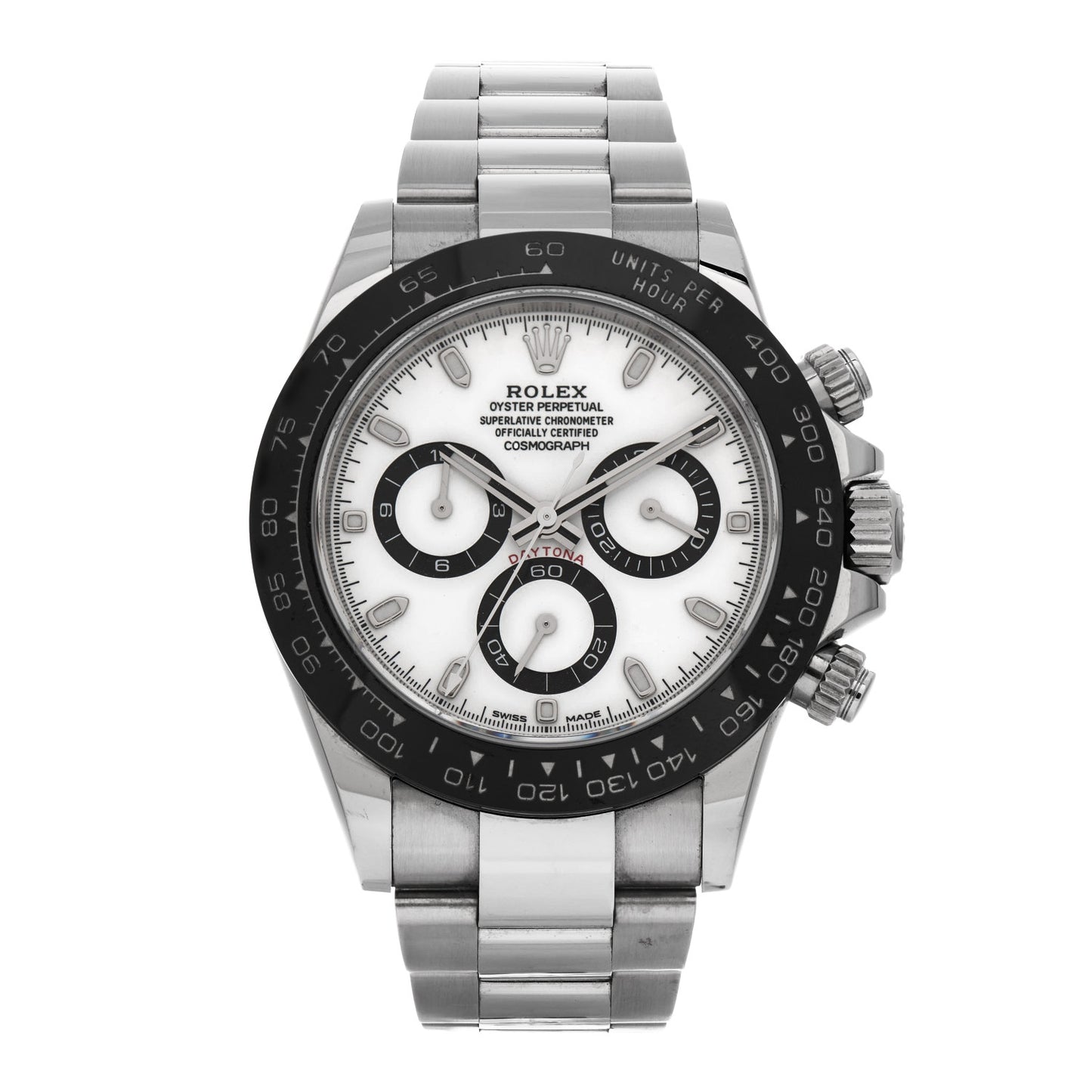 Stainless Steel 40mm Oyster Perpetual Cosmograph Daytona Panda Watch White 116500LN