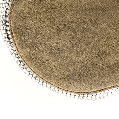 Judith Leiber Swarovski Crystal Sleeping Cat Minaudiere Clutch Silver 9 of 10