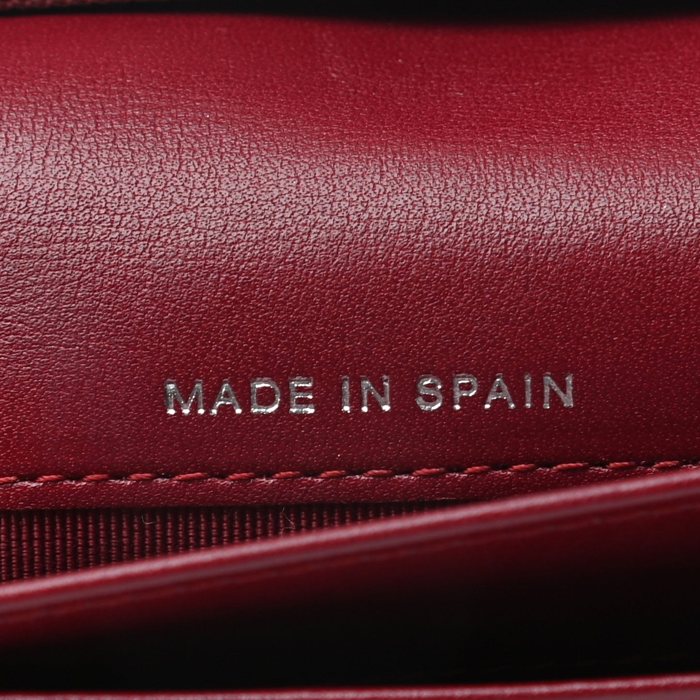 Patent Calfskin Quilted Yen Wallet Red