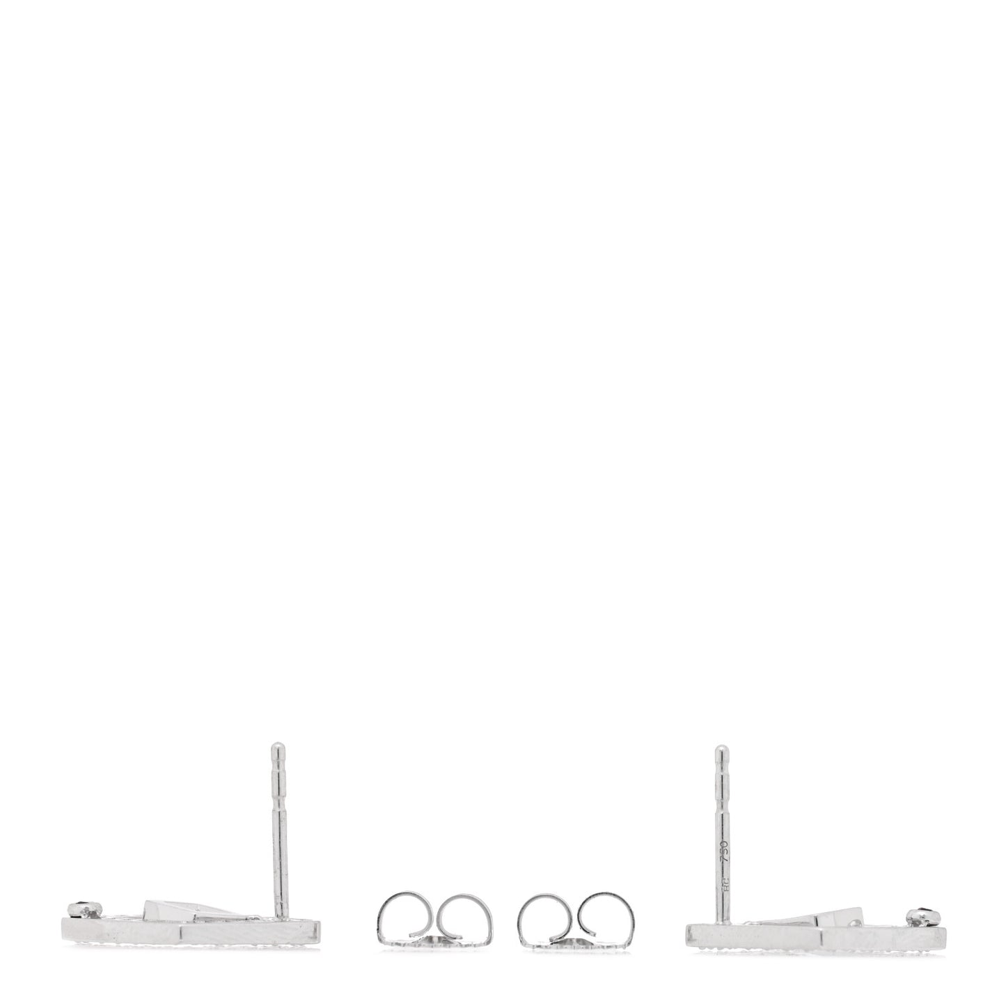 18K White Gold Diamond Diamante Earrings