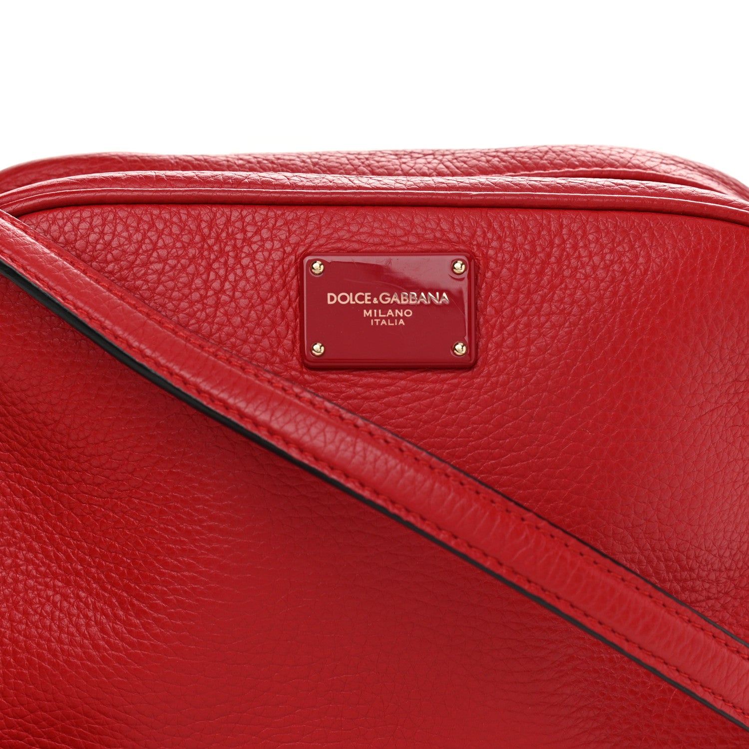 Dolce & Gabbana Calfskin Pom Pom Glam Crossbody Scarlet 7 of 9