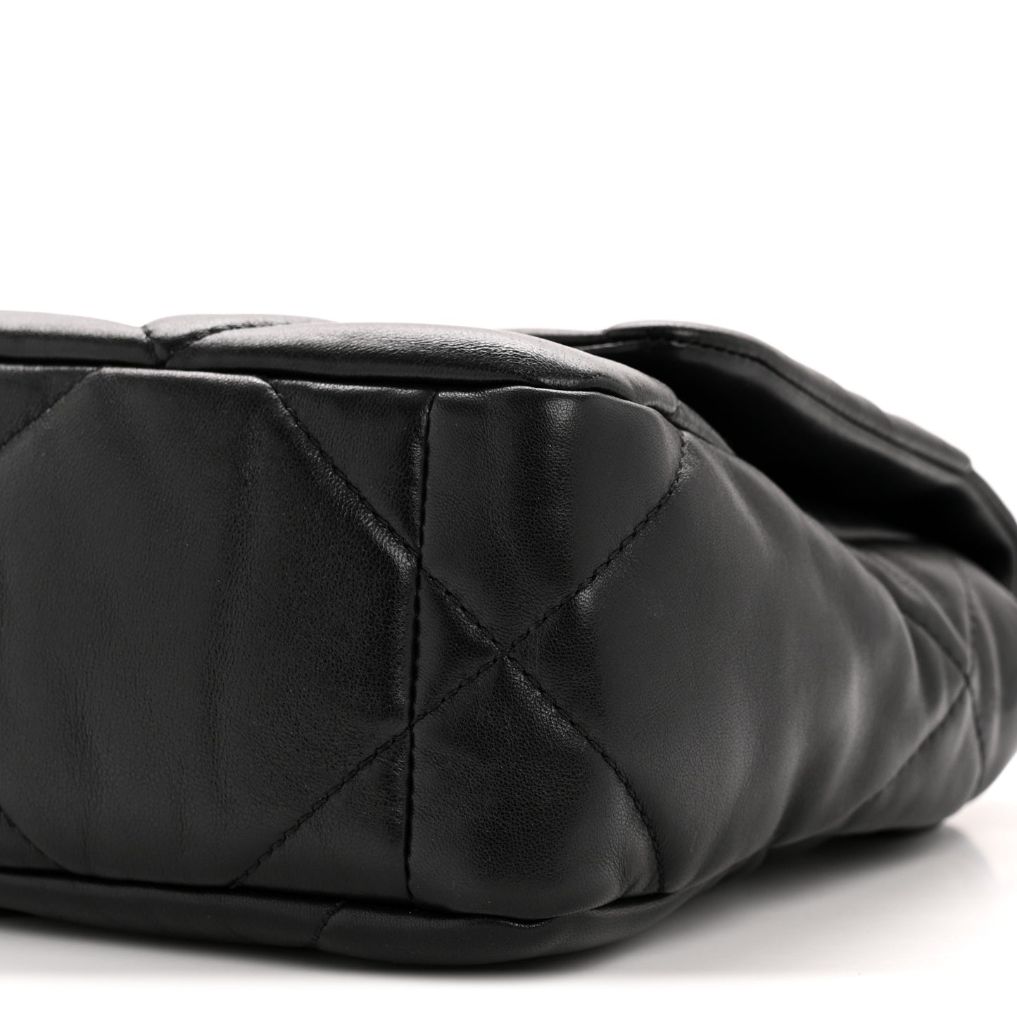 Goatskin Quilted Medium Chanel 19 Flap Black