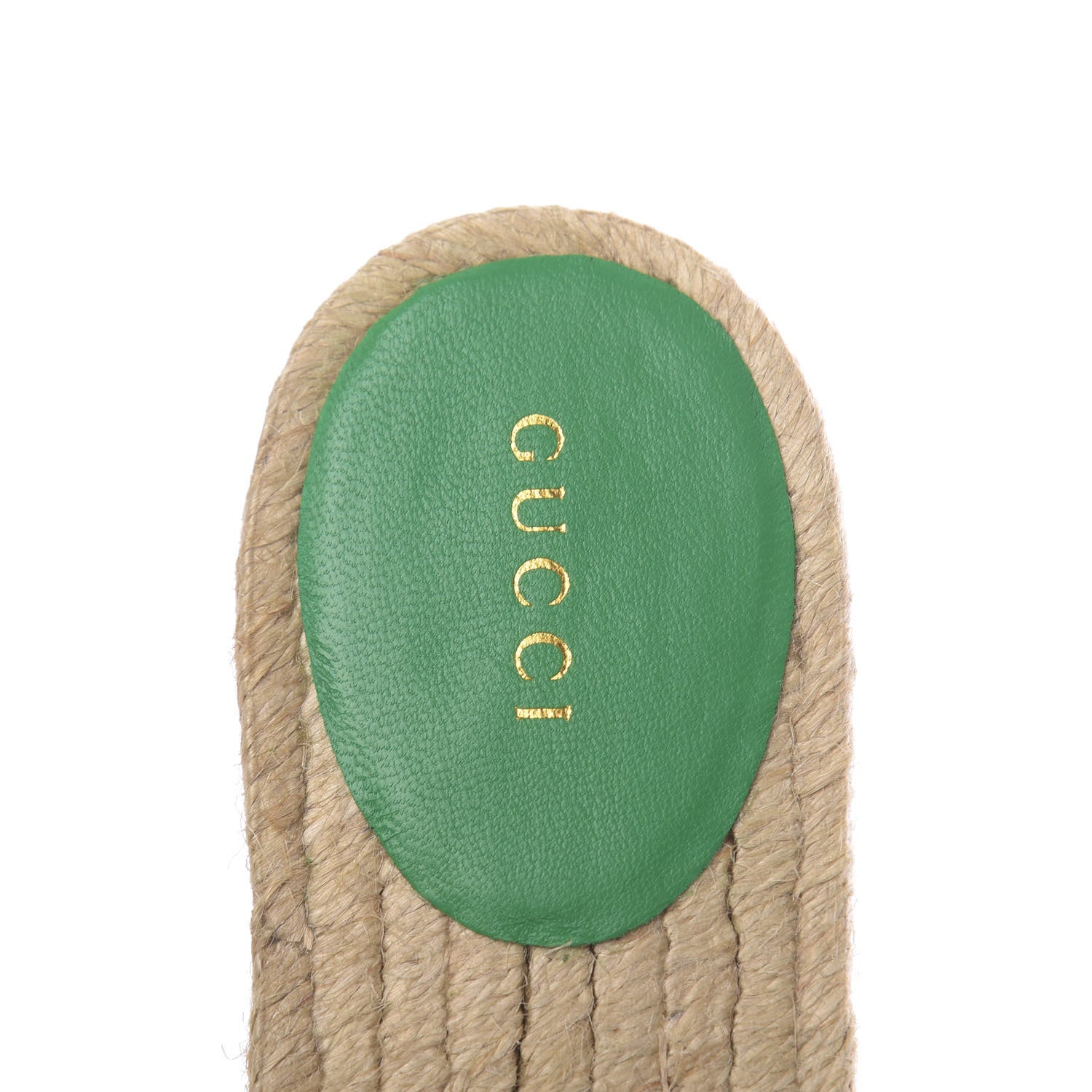 Gucci Nappa Matelasse GG Marmont Espadrille Slide Sandals 35 New Shamarock 7 of 11
