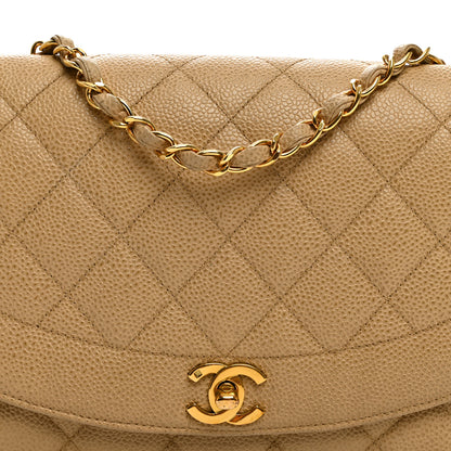 Chanel Caviar Quilted Medium Single Flap Beige 8 of 13
