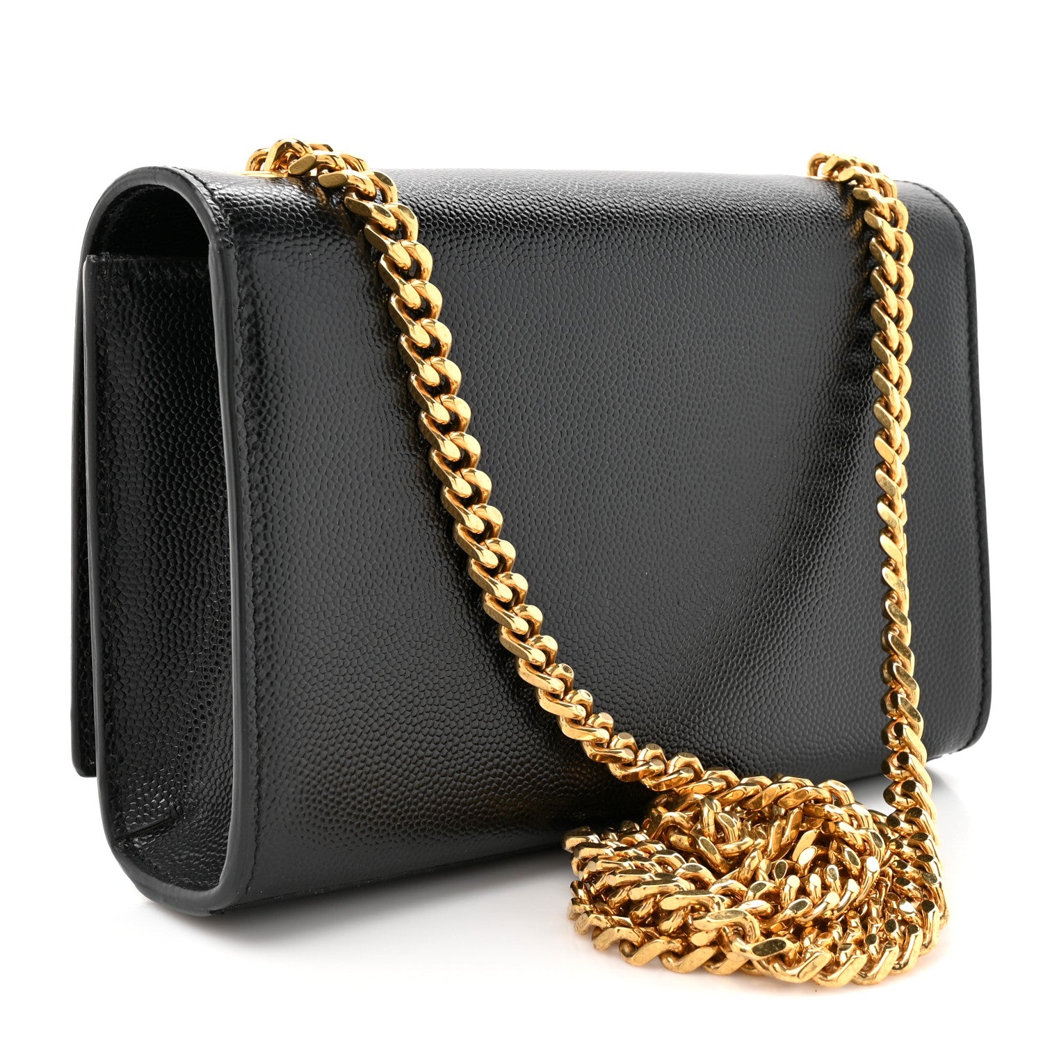 Saint Laurent Grain De Poudre Small Monogram Kate Satchel Black 3 of 10