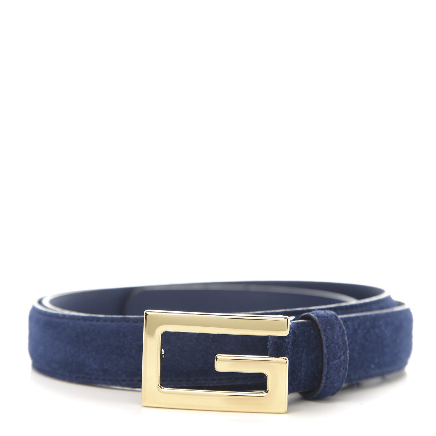 Suede Icaro G Cube 25mm Belt 100 40 Dark Navy