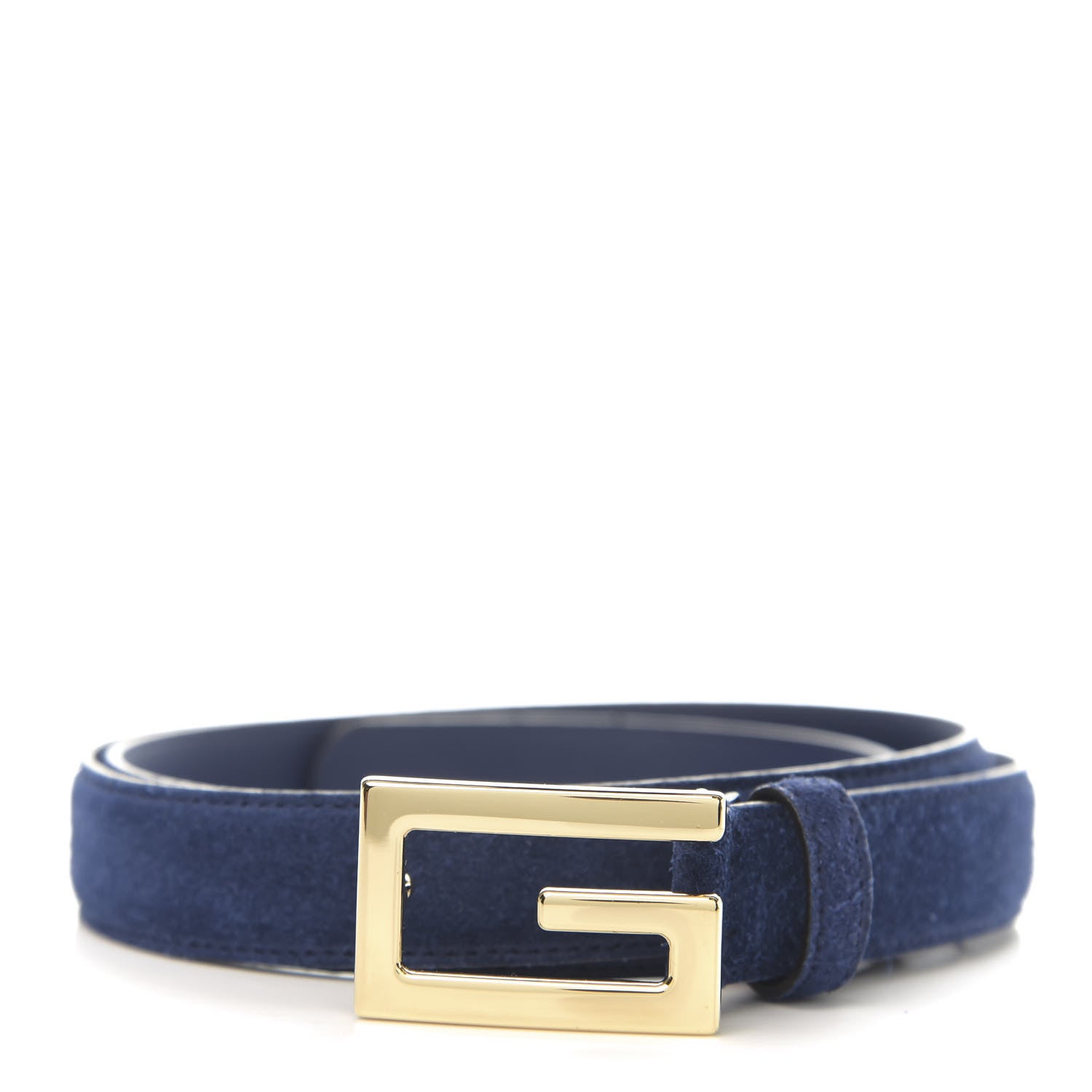 Gucci Suede Icaro G Cube 25mm Belt 100 40 Dark Navy 1 of 5