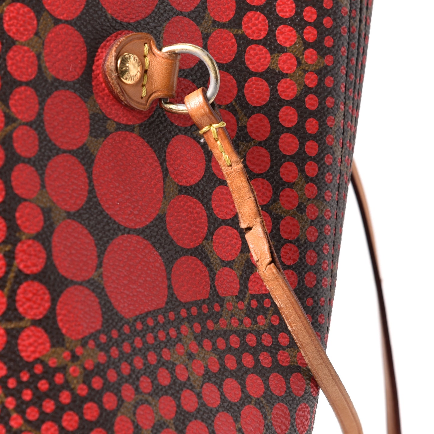Monogram Kusama Waves Neverfull MM Red