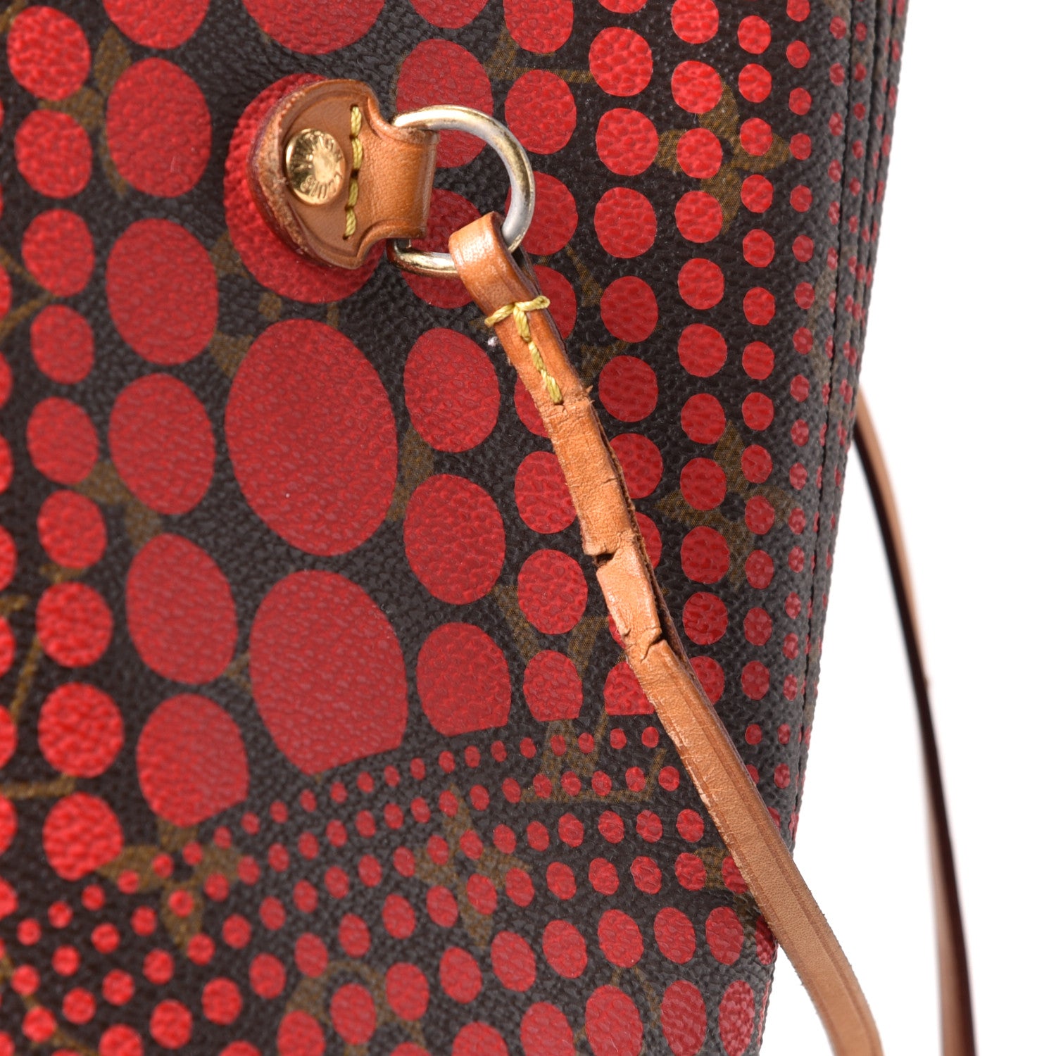 Louis Vuitton Monogram Kusama Waves Neverfull MM Red 14 of 14
