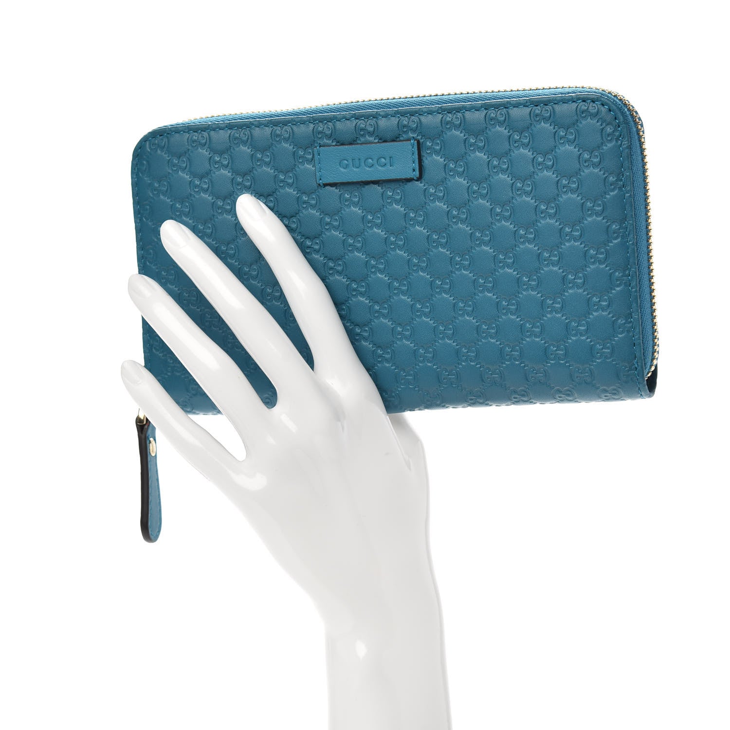 Gucci Microguccissima Zip Around Wallet Deep Cobalt 2 of 8