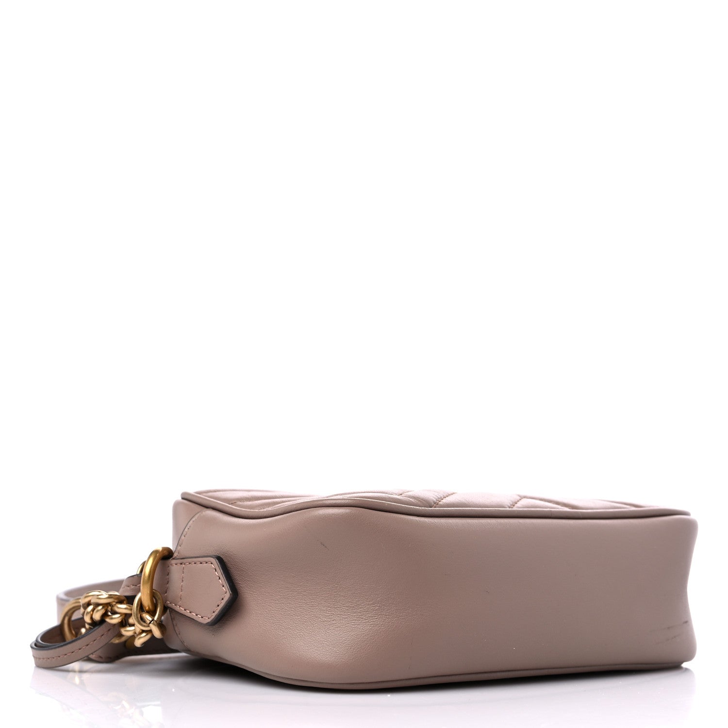 Gucci Calfskin Matelasse Mini GG Marmont Chain Shoulder Bag Porcelain Rose 4 of 11