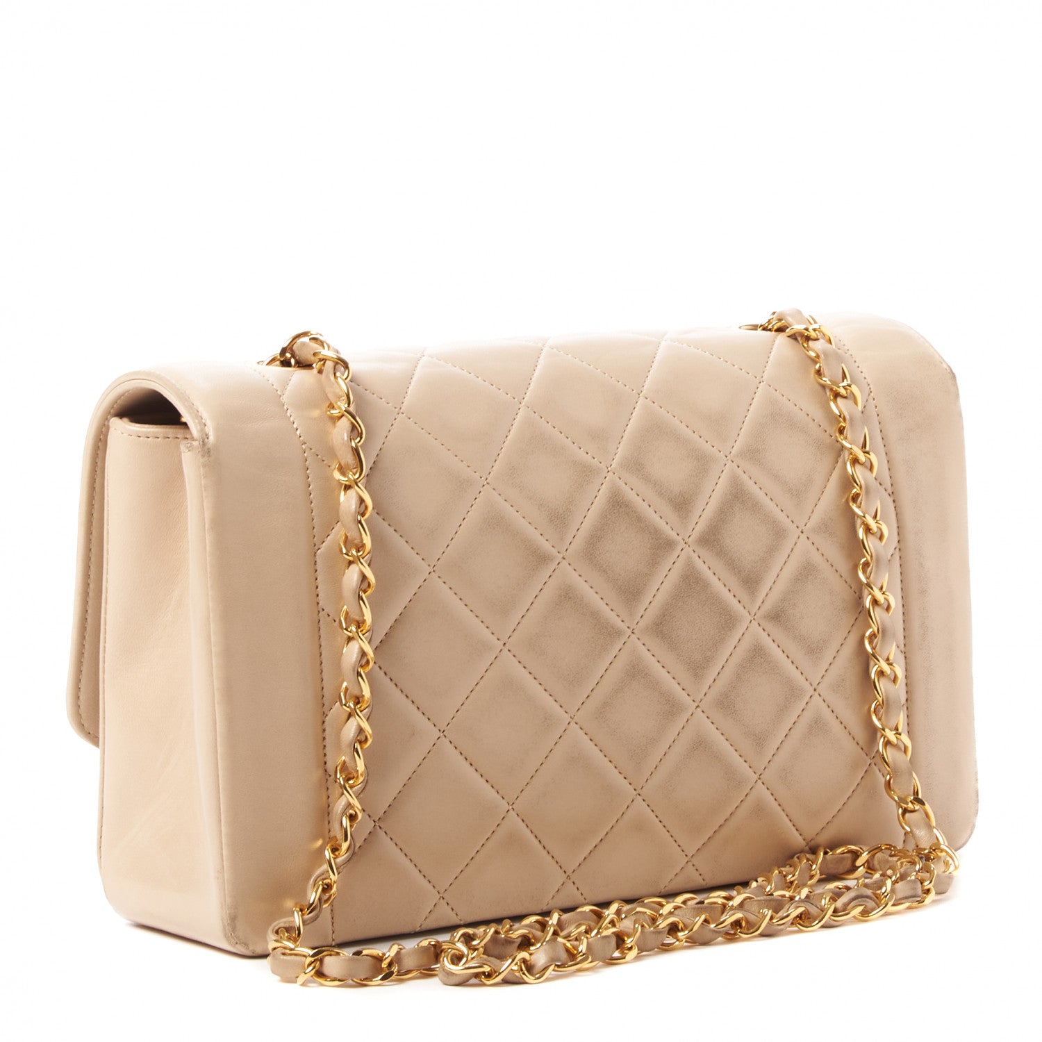 Chanel Lambskin Quilted Medium Single Flap Beige 2 of 12