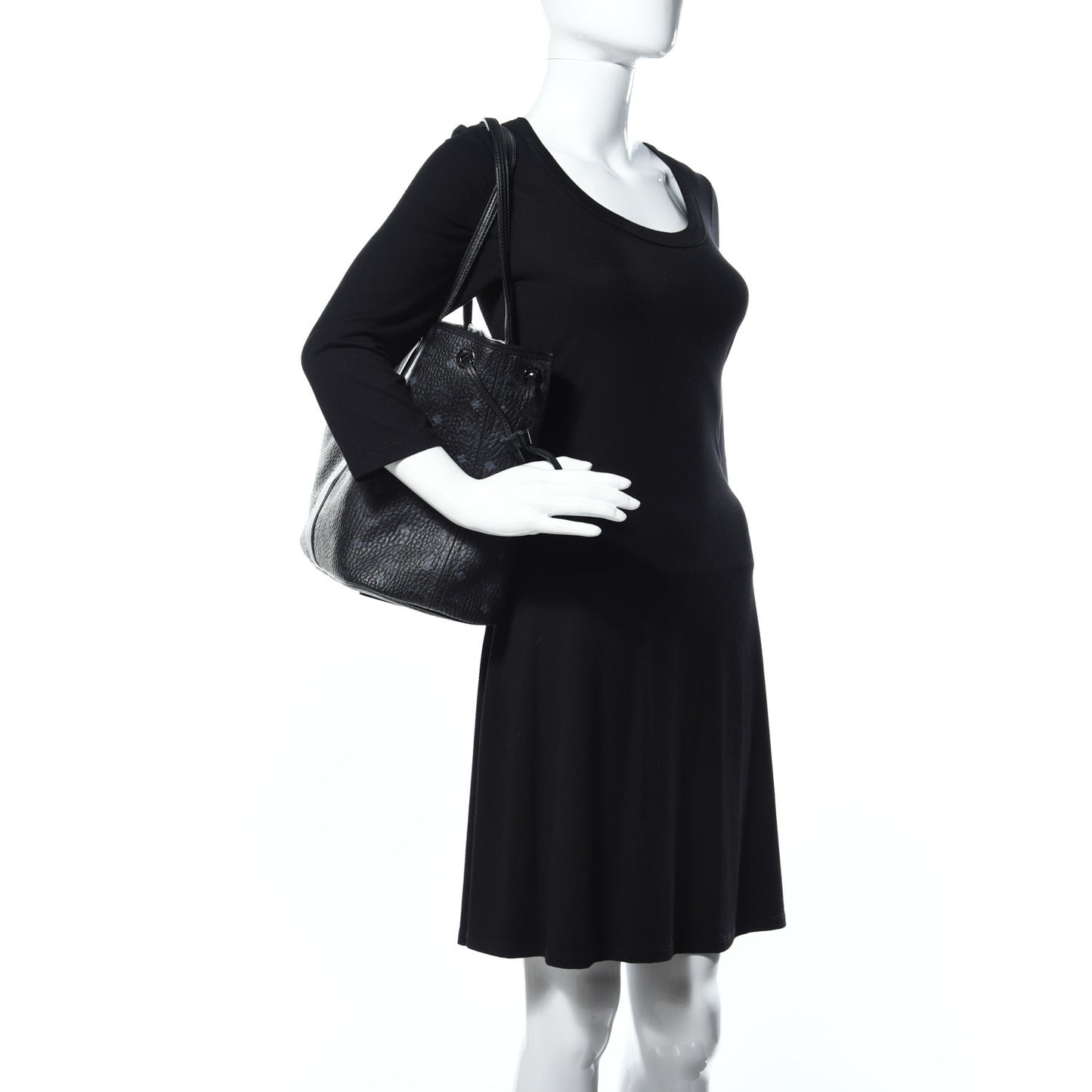 Visetos Medium Liz Reversible Shopper Tote Black