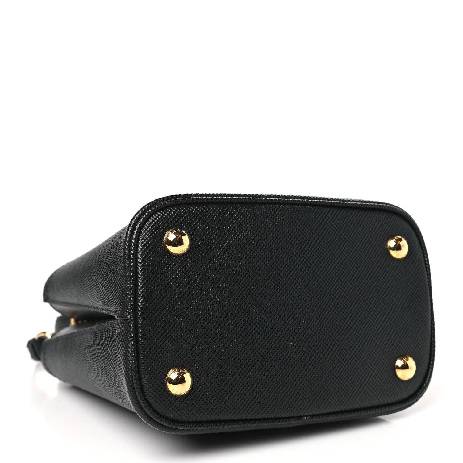 Prada Saffiano Cuir Small Panier Bucket Bag Black 4 of 9