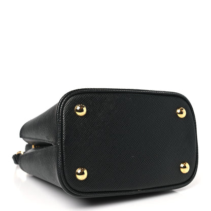 Prada Saffiano Cuir Small Panier Bucket Bag Black 4 of 9