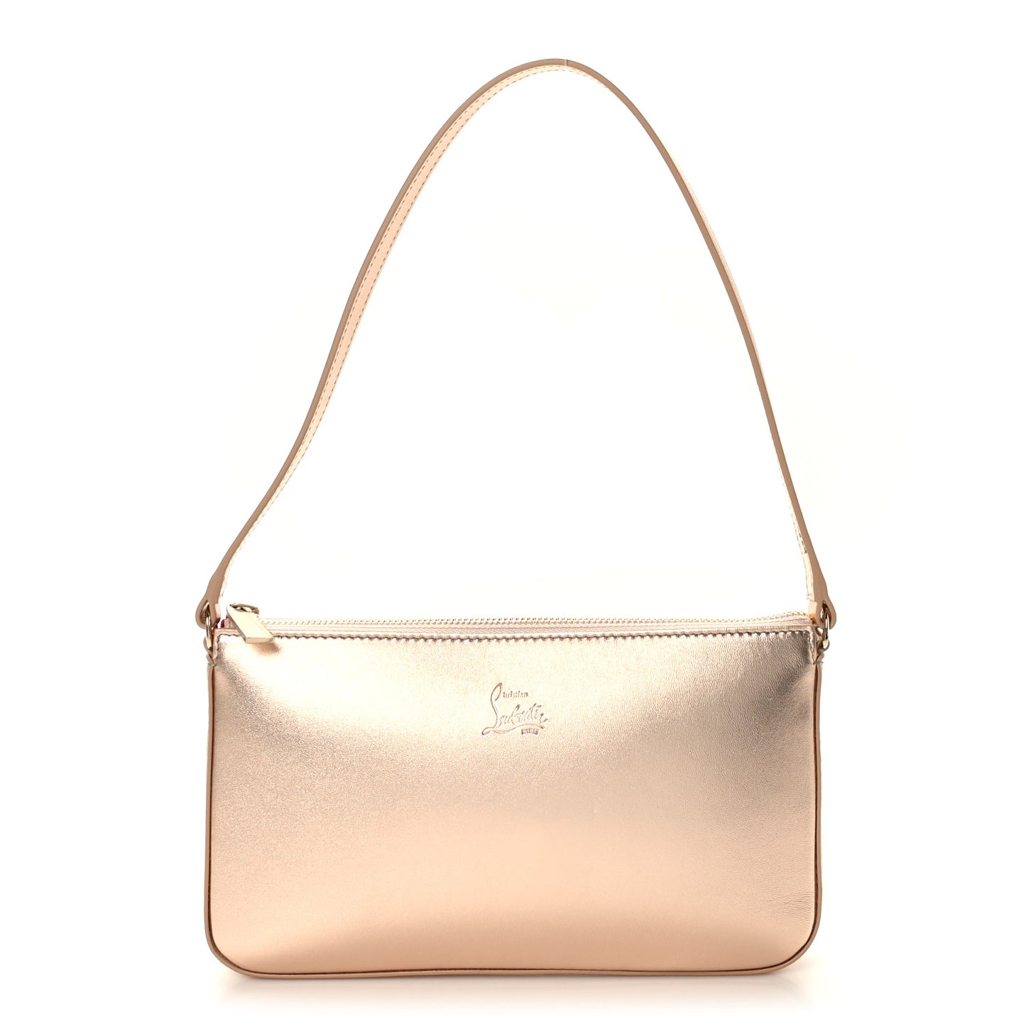Metallic Nappa Loubila Shoulder Bag Leche