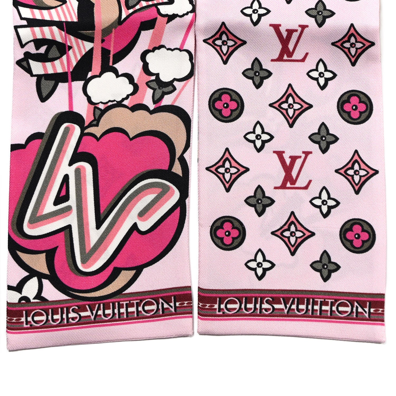 Louis Vuitton Silk Monogram Street Bandeau Rose 2 of 3