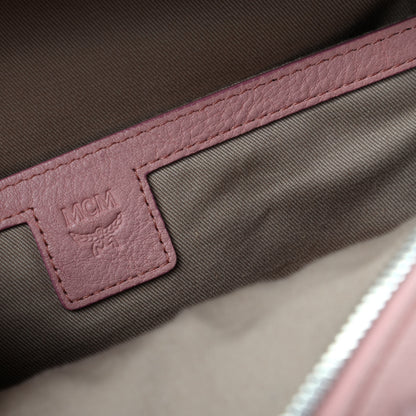MCM Calfskin Ottomar Monogram Small Backpack Pink 8 of 10