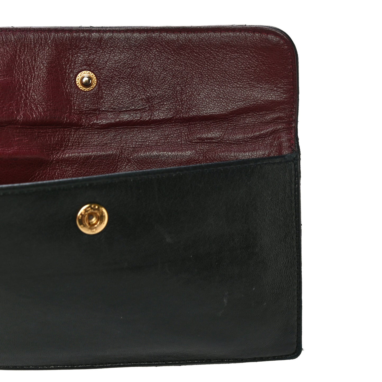 Lambskin Quilted Flap Pouch Black