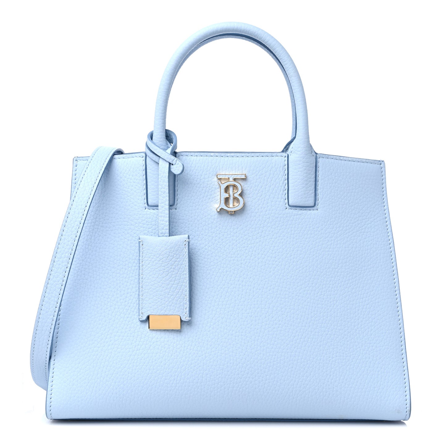 Grainy Calfskin Mini Frances Tote Pale Blue