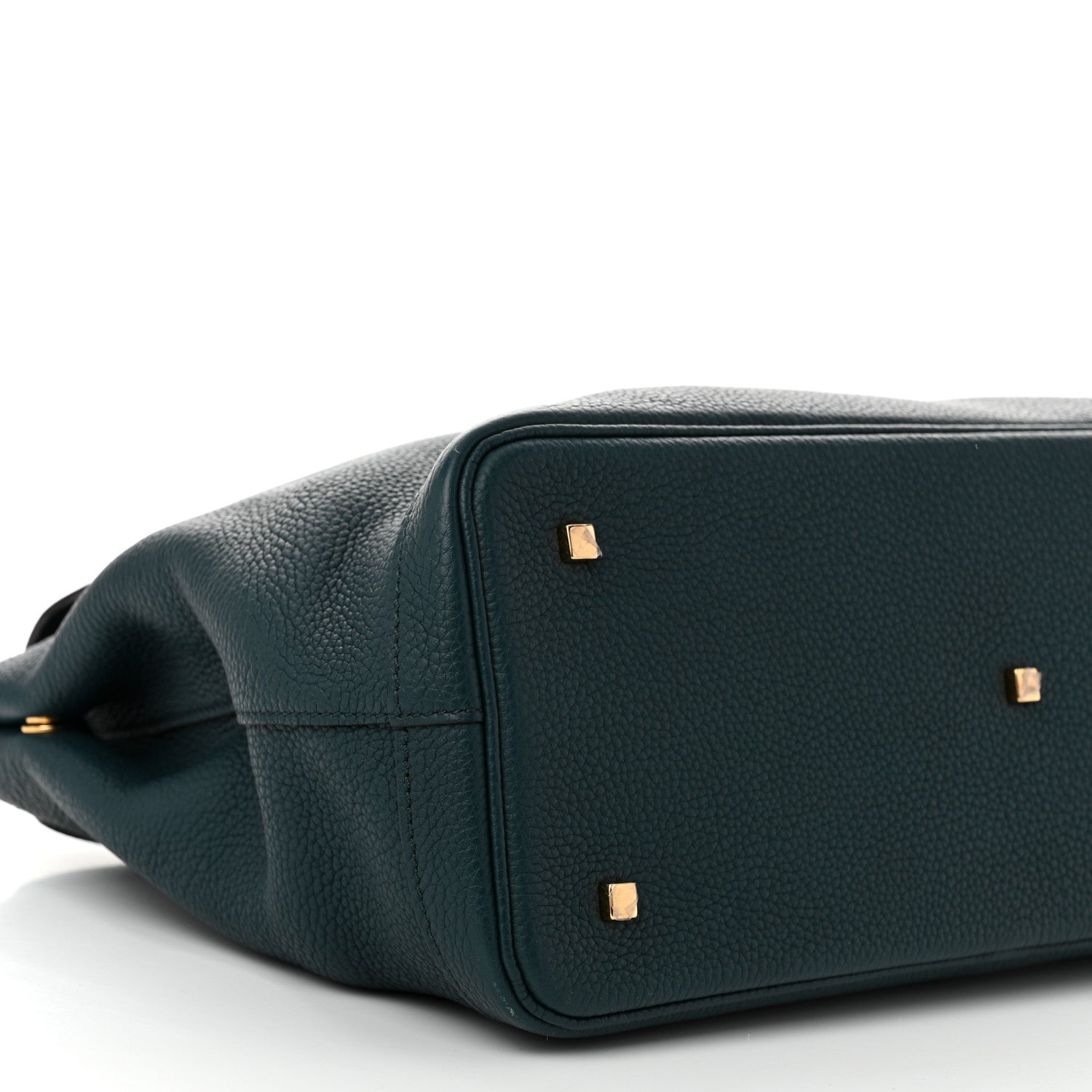 Moynat Taurillon Blush Calfskin Gabby MM  Peacock 8 of 9