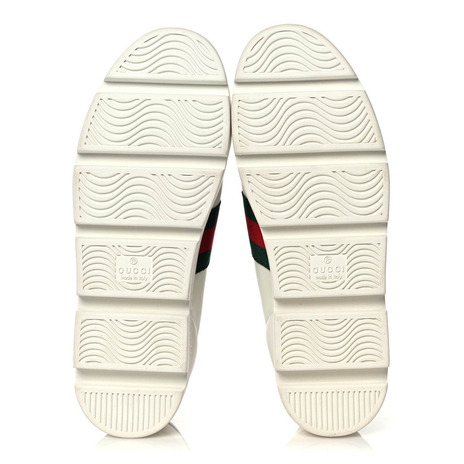 Gucci Calfskin Web Bee Embroidered Womens Ace Platform Sneakers 36.5 White 5 of 14