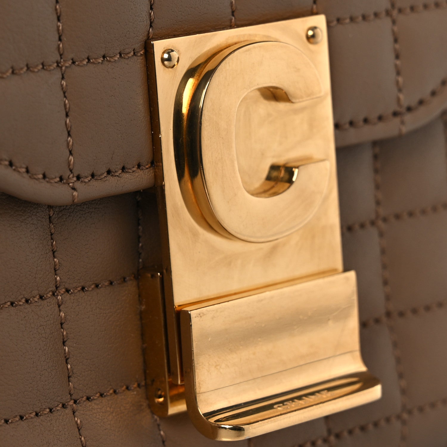 Celine Calfskin Quilted Medium C Bag Beige 13 of 13