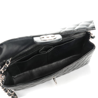 Chanel Lambskin Quilted East West Flap Black 5 of 8