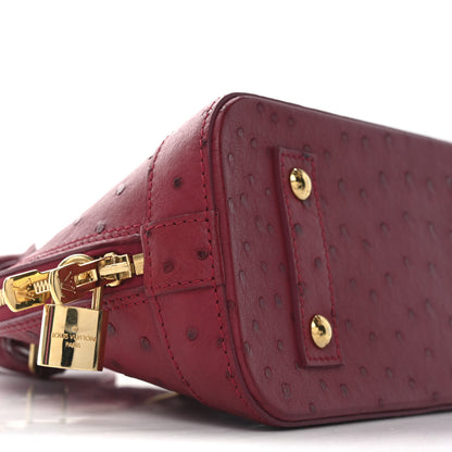 Louis Vuitton Ostrich Alma BB Fuchsia 8 of 9