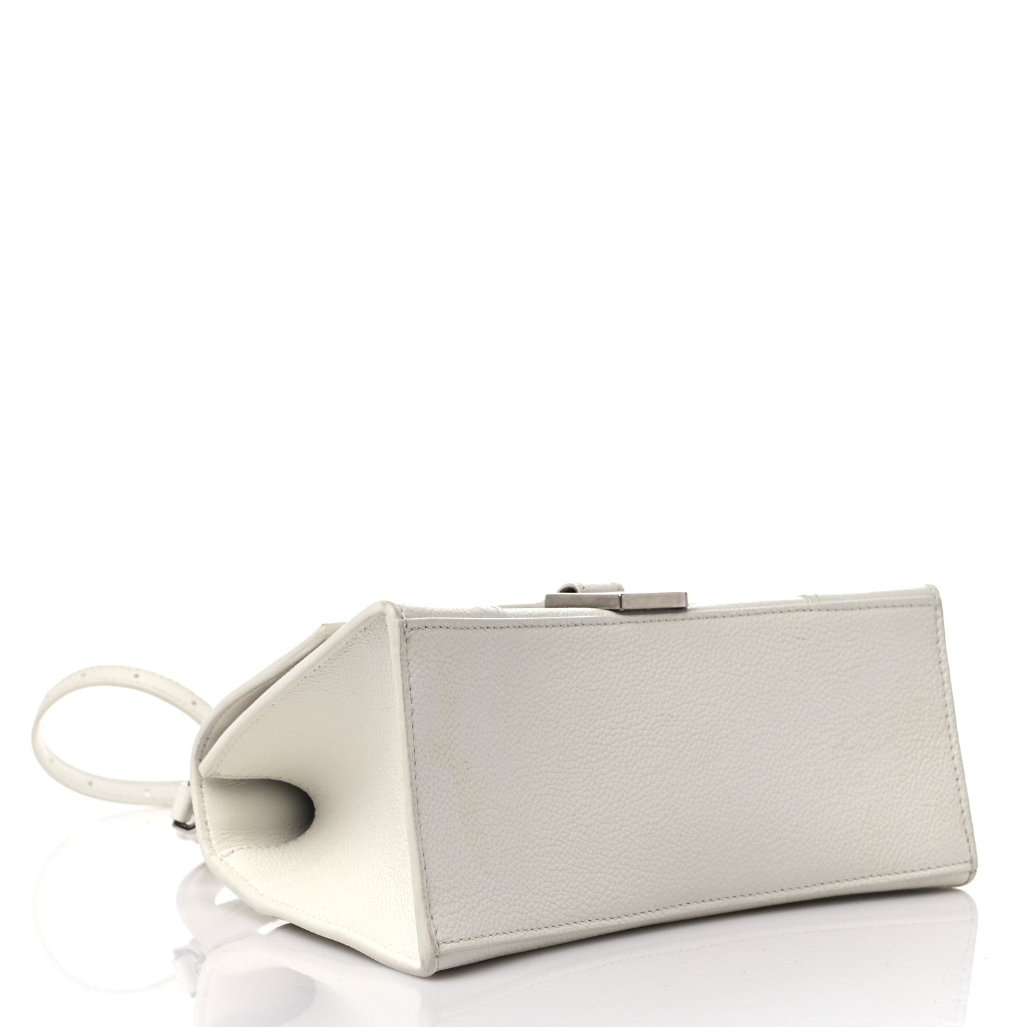 Balenciaga Grained Calfskin Small Hourglass Top Handle Bag White 4 of 15