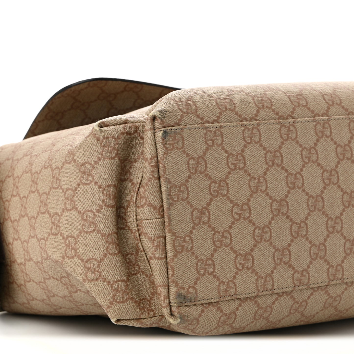 GG Supreme Monogram Messenger Diaper Bag Beige