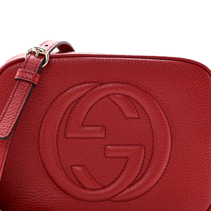 Gucci Pebbled Calfskin Small Soho Disco Bag Vibrant Red 8 of 10