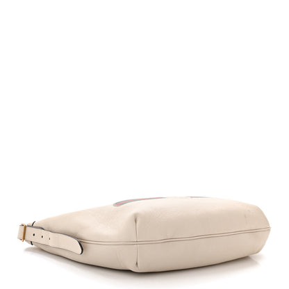 Gucci Grained Calfskin Logo Half Moon Hobo White 4 of 13