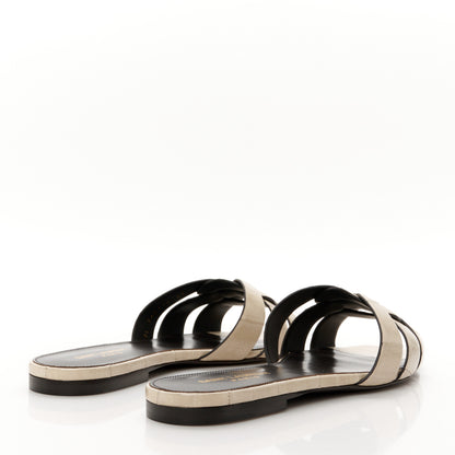 Saint Laurent Eelskin Tribute 05 Slide Sandals 39 Brave Ivory 5 of 9