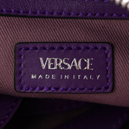 Versace Calfskin Small Repeat Zip Hobo Purple 6 of 9