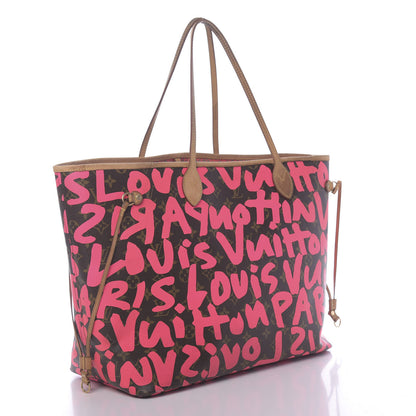Louis Vuitton Monogram Graffiti Neverfull GM Fuchsia 3 of 22