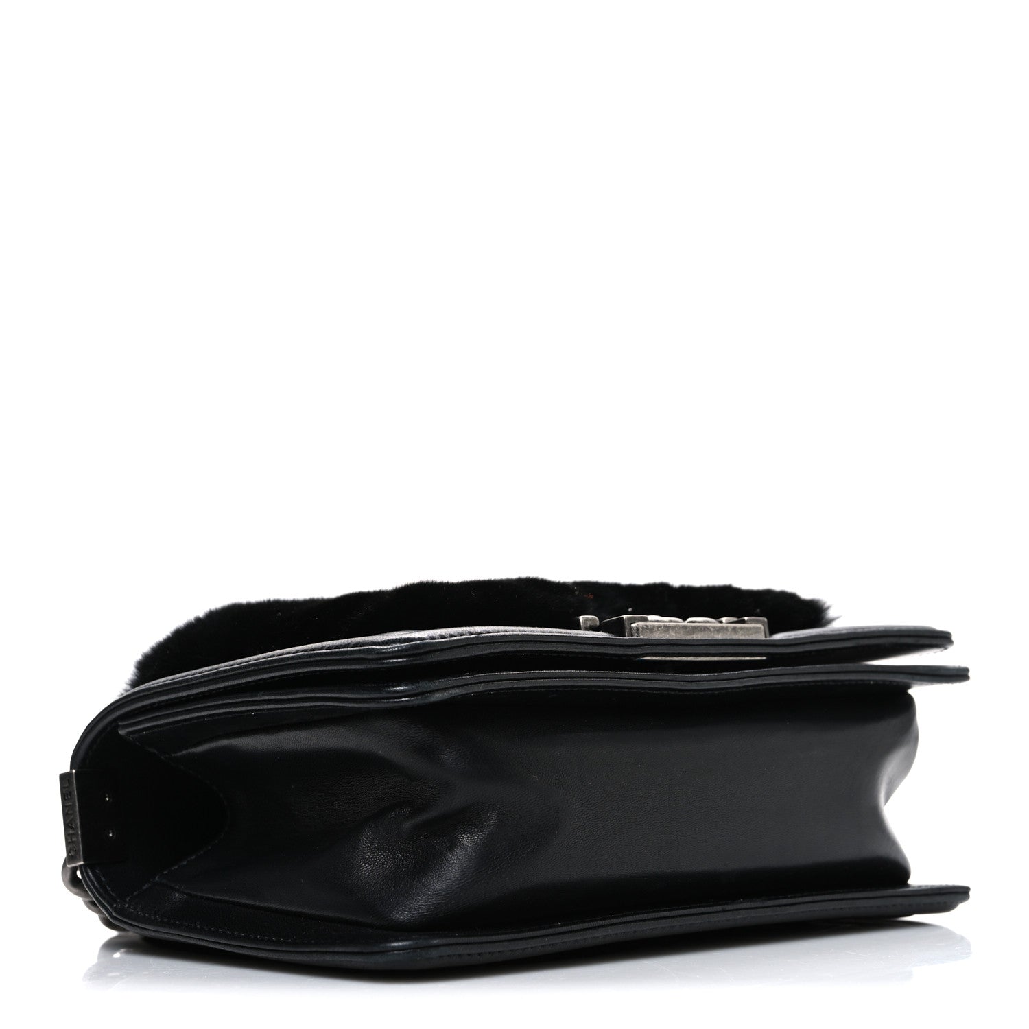 Chanel Orylag Rabbit Fur Calfskin Small Boy Flap Black 1830030