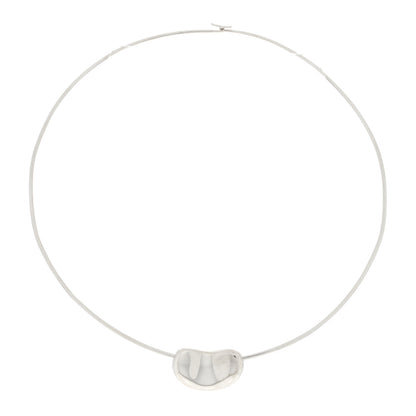 Tiffany Sterling Silver 25mm Elsa Peretti Bean Pendant Wire Necklace 2 of 5