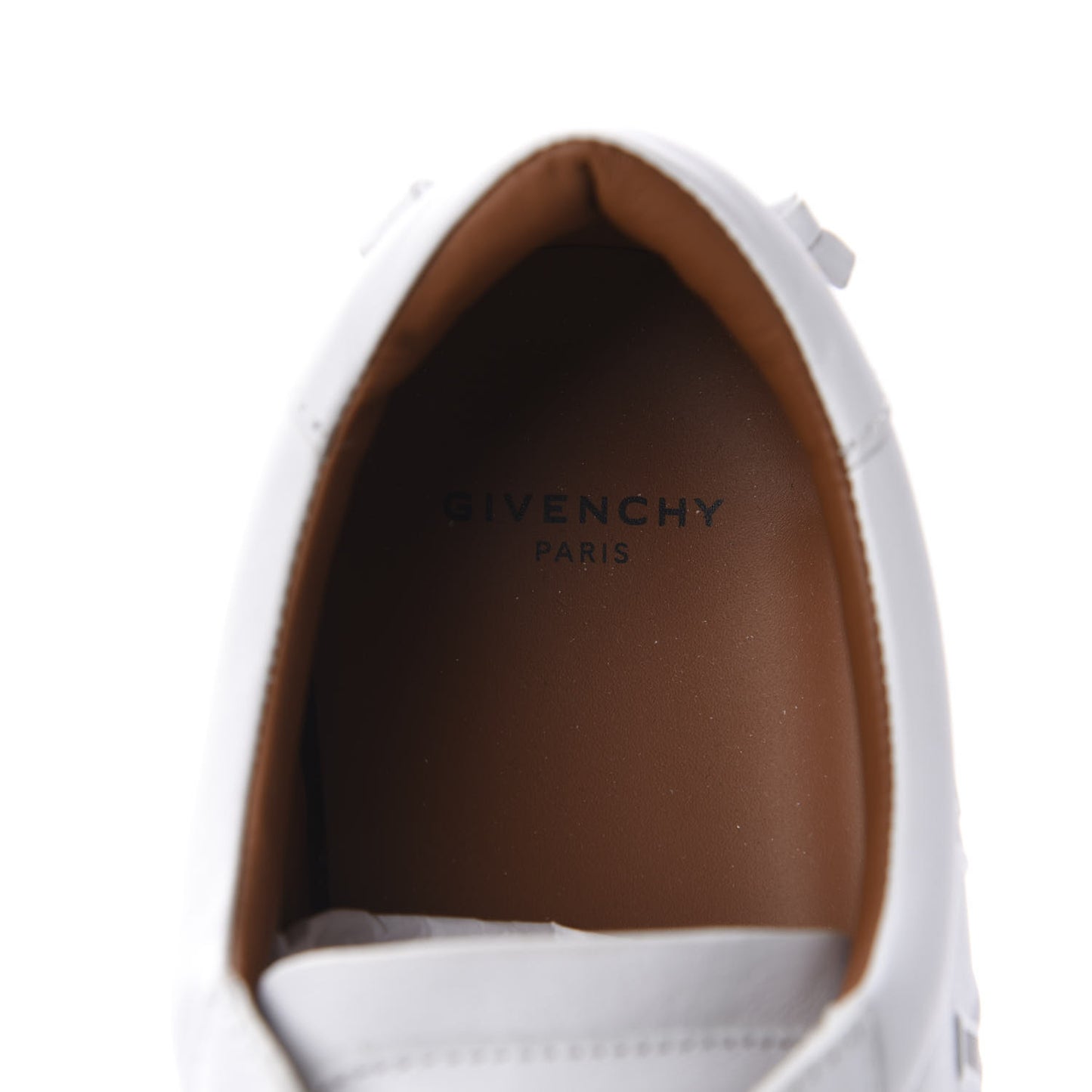 Calfskin Reverse Logo Womens Urban Street Sneakers 37 White