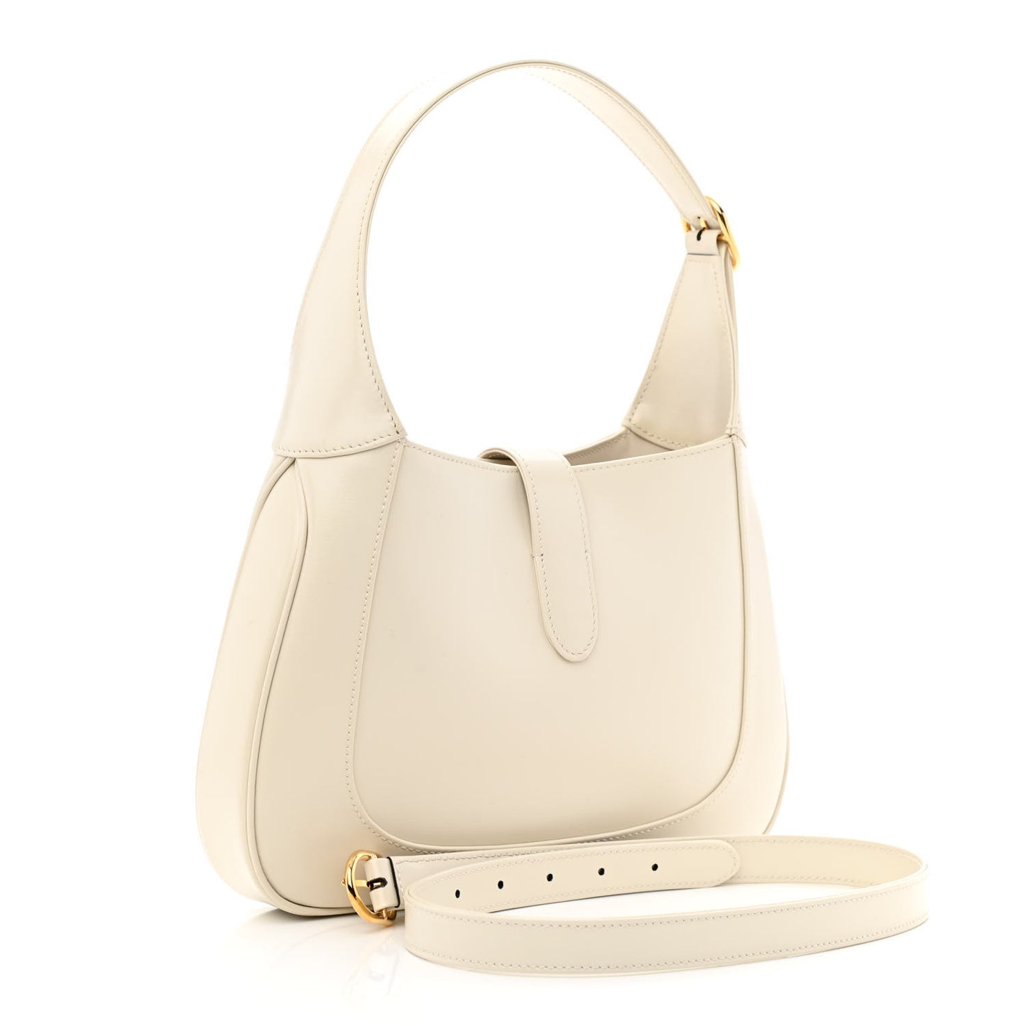 Boarded Dyana Lux Calfskin Small Jackie 1961 Hobo Mystic White