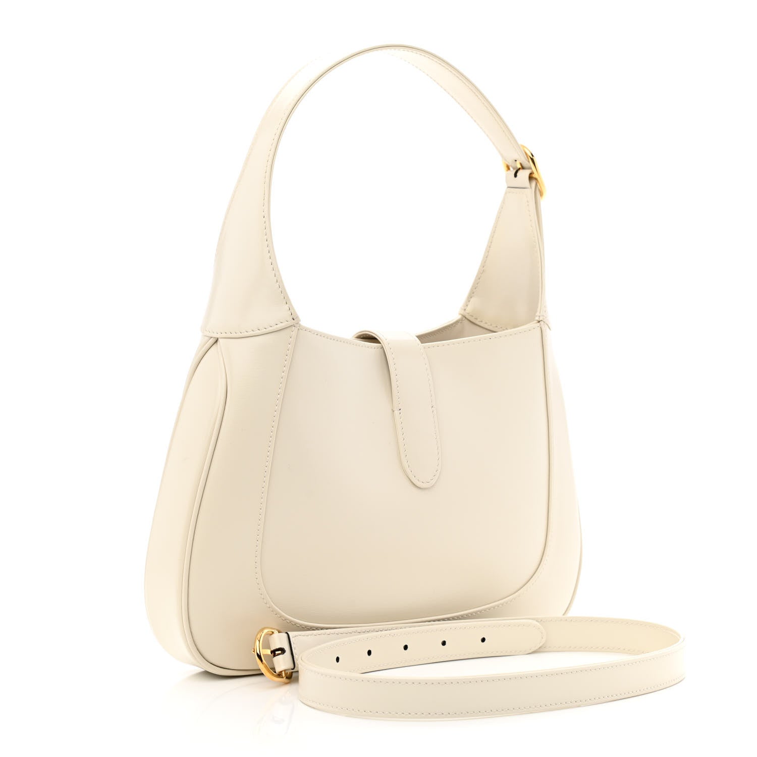 Gucci Boarded Dyana Lux Calfskin Small Jackie 1961 Hobo Mystic White 3 of 11