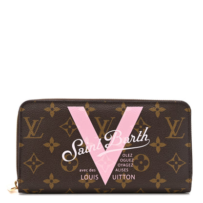 Louis Vuitton Monogram Saint Barth V Zippy Wallet Rose Ballerine 1 of 12