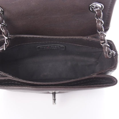 Chanel Calfskin Mini Flap Bag Dark Brown 4 of 8