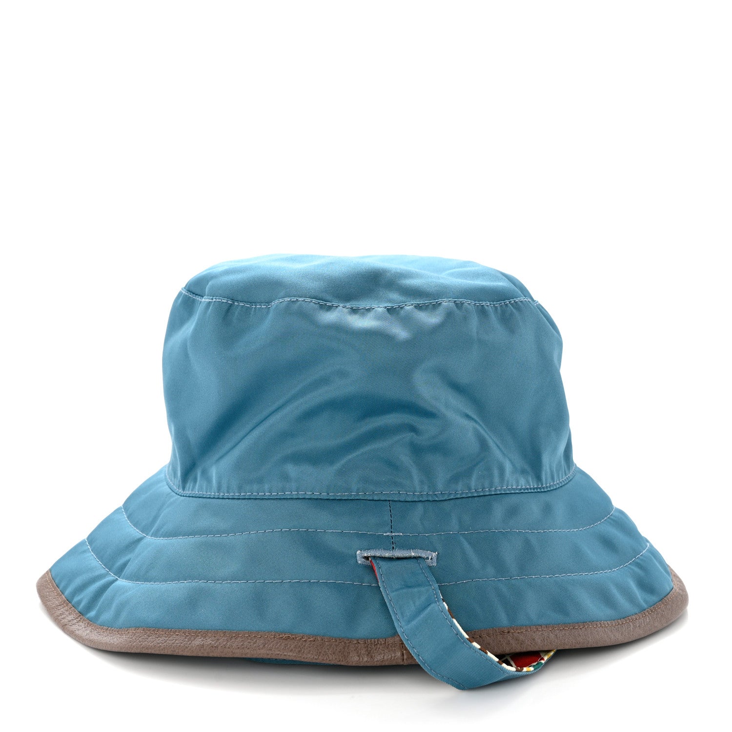 Gucci X THE NORTH FACE Nylon Reversible Self-Tie Bucket Hat S Beige Sky Blue 12 of 15