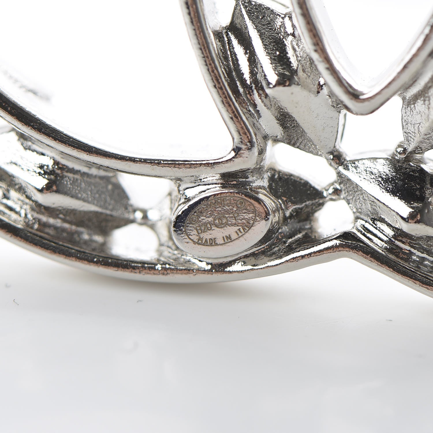 Chanel Crystal Starfall CC Hair Clip Silver 3 of 5