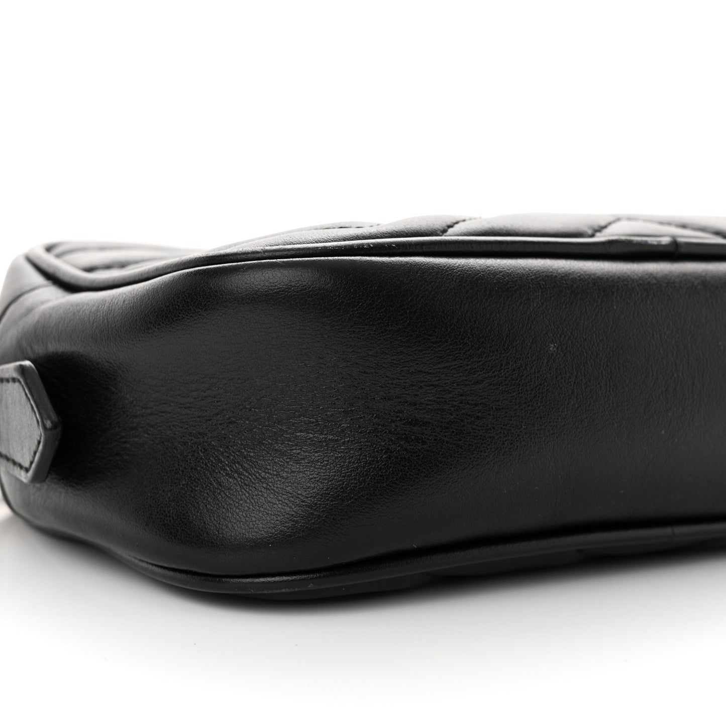 Calfskin Matelasse Mini GG Marmont Chain Shoulder Bag Black